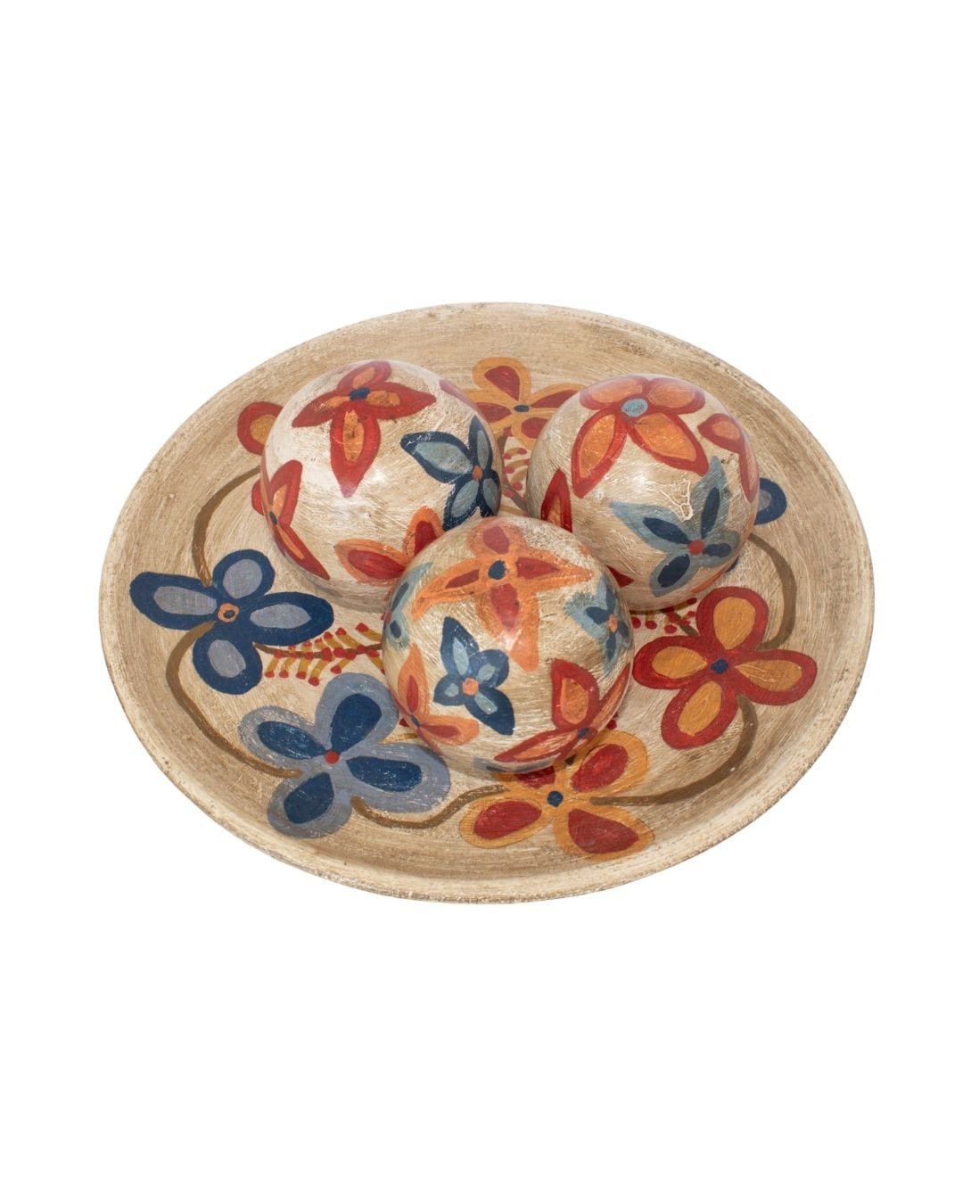 Centro de Mesa com 3 Bolas em Cerâmica