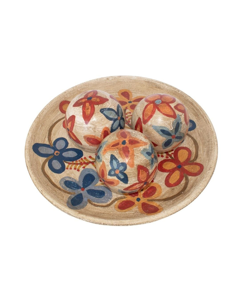 Centro de Mesa com 3 Bolas em Cerâmica