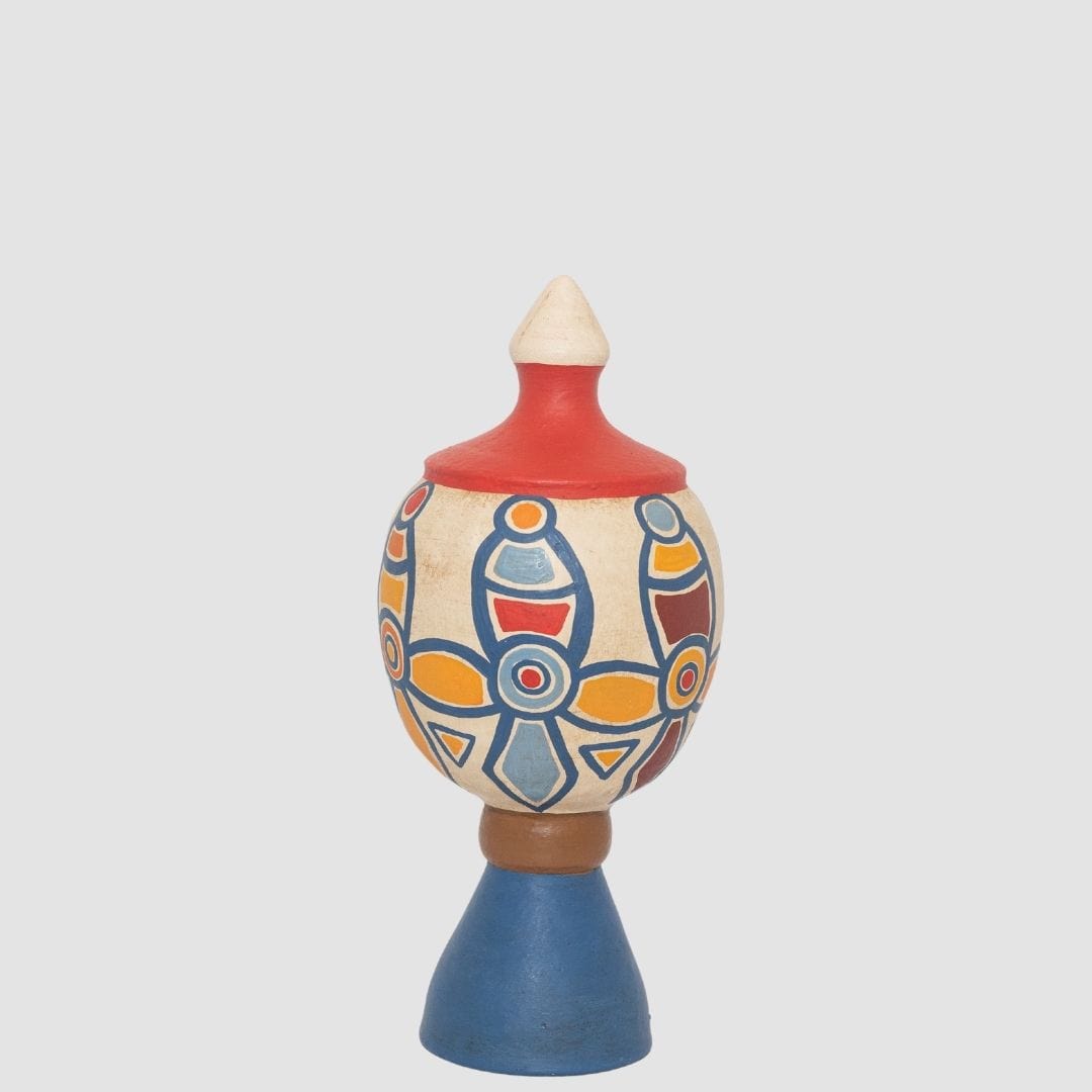 Escultura Pinha em Cerâmica 30 cm