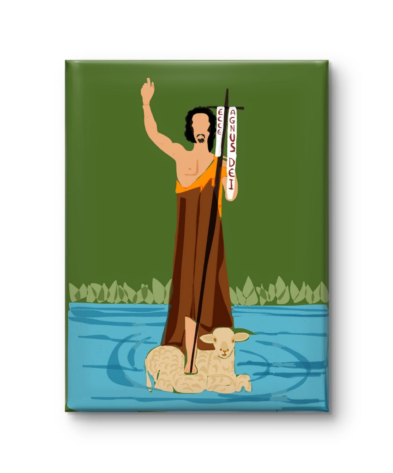 Gravura São João Batista e o Cordeiro de Deus