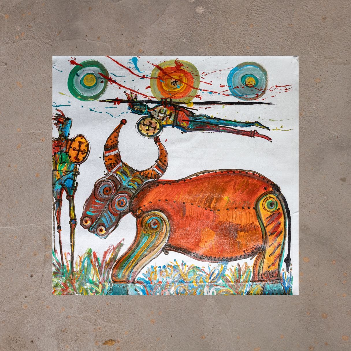 Tela Abstrata HC - 65 X 65 cm