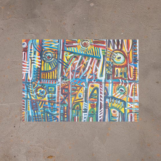 Tela Abstrata HC - 70 X 50 cm