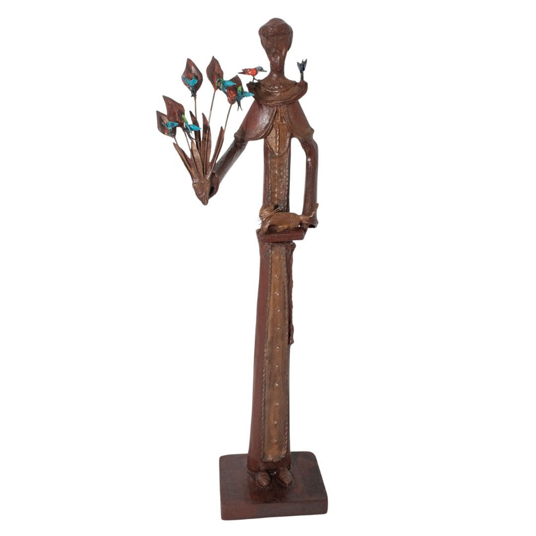 Escultura São Francisco em Metal