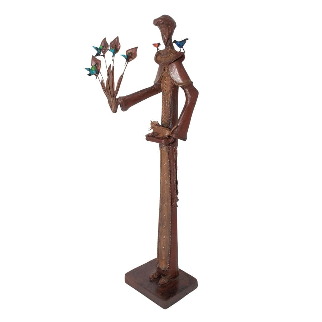 Escultura São Francisco em Metal
