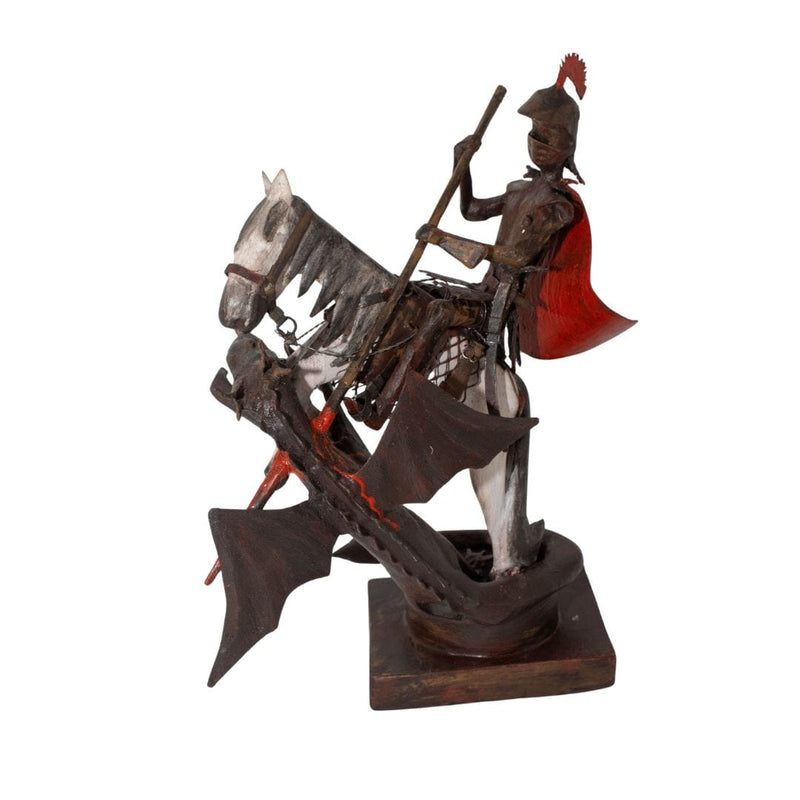 Escultura São Jorge em Metal