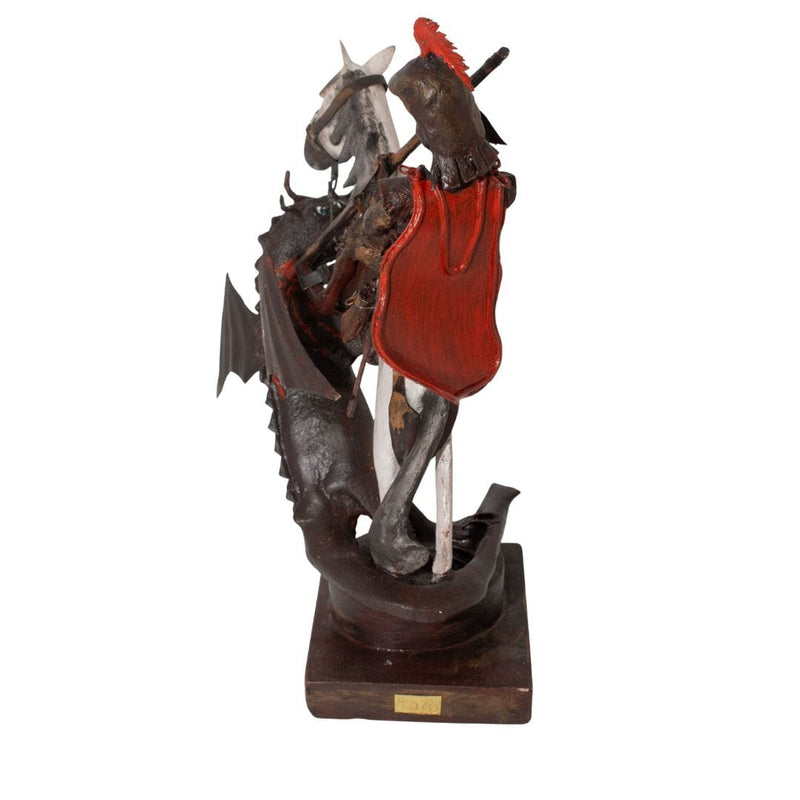 Escultura São Jorge em Metal