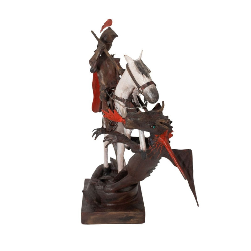 Escultura São Jorge em Metal