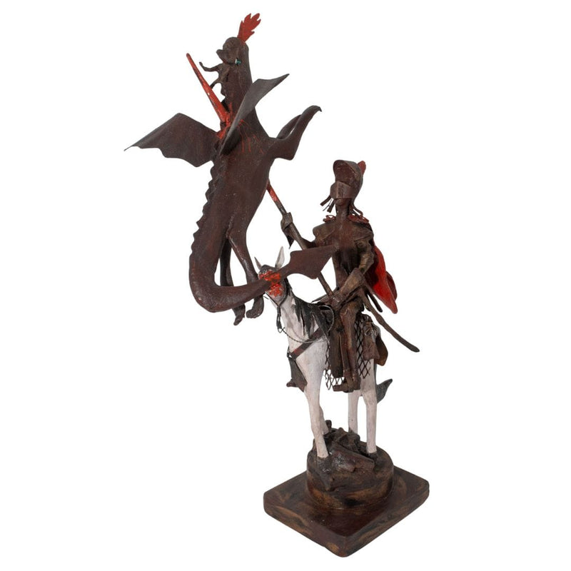 Escultura São Jorge em Metal