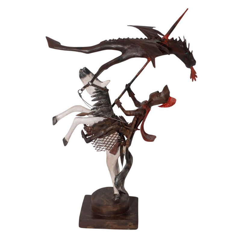 Escultura São Jorge em Metal