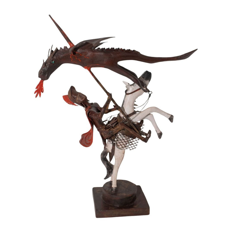 Escultura São Jorge em Metal