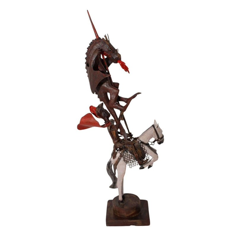 Escultura São Jorge em Metal