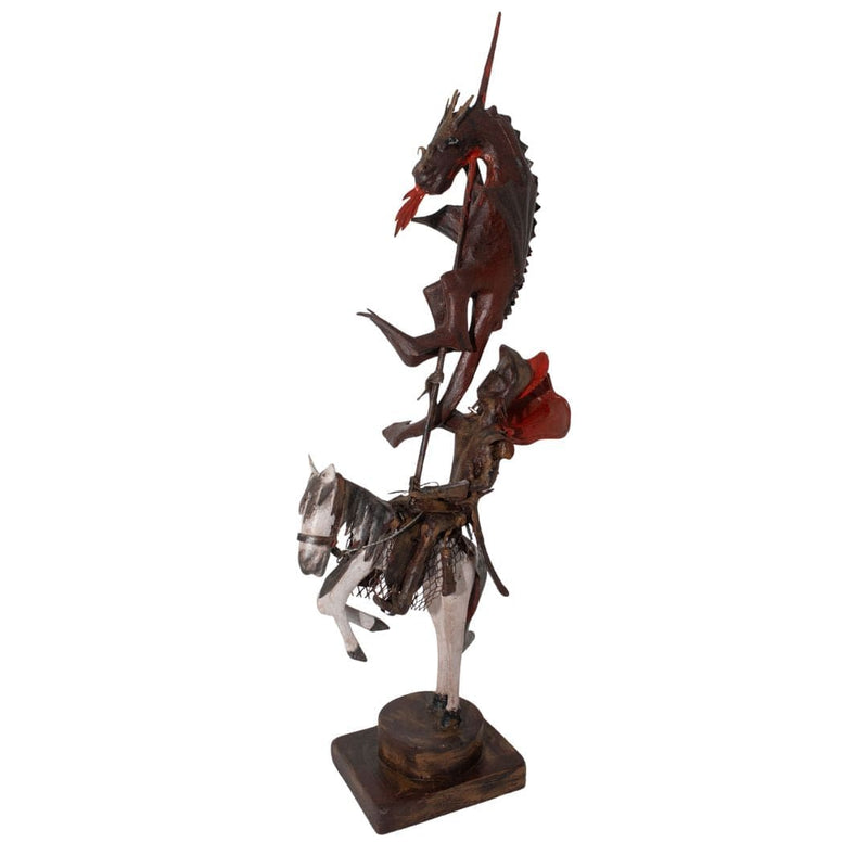 Escultura São Jorge em Metal