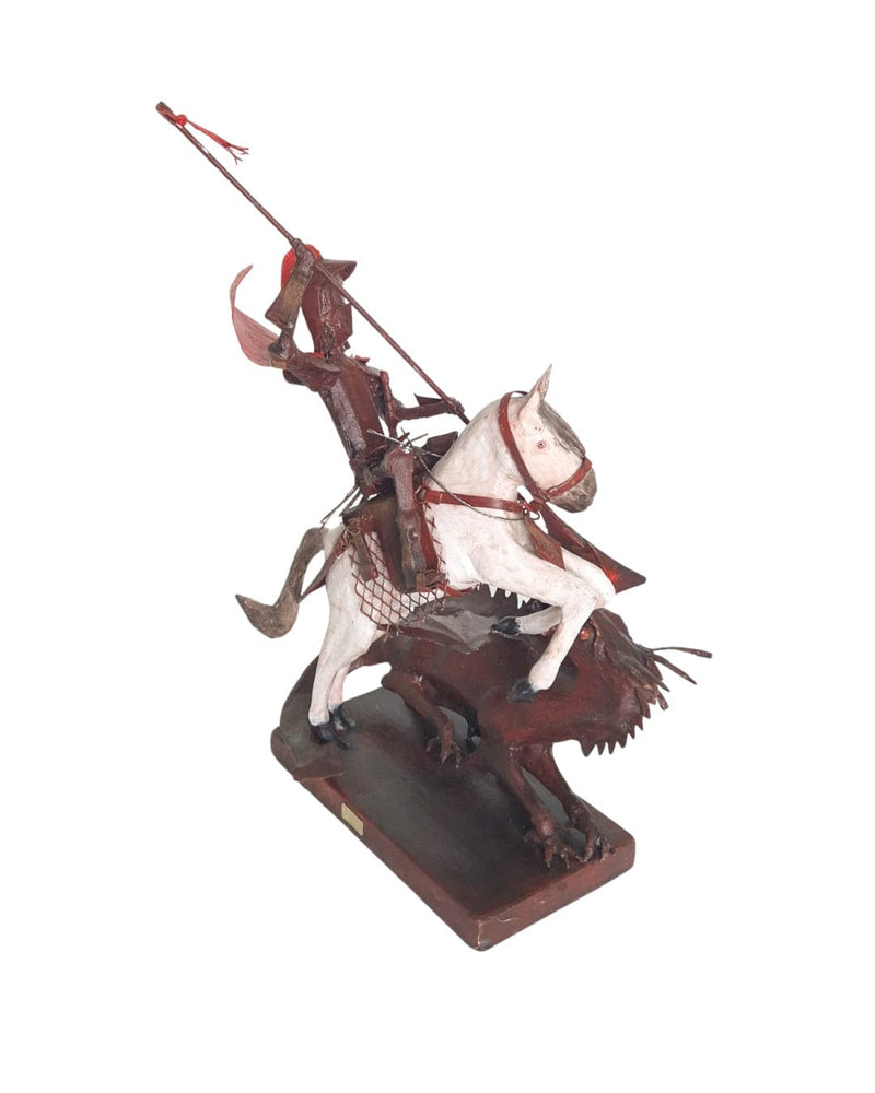 Escultura São Jorge em Metal