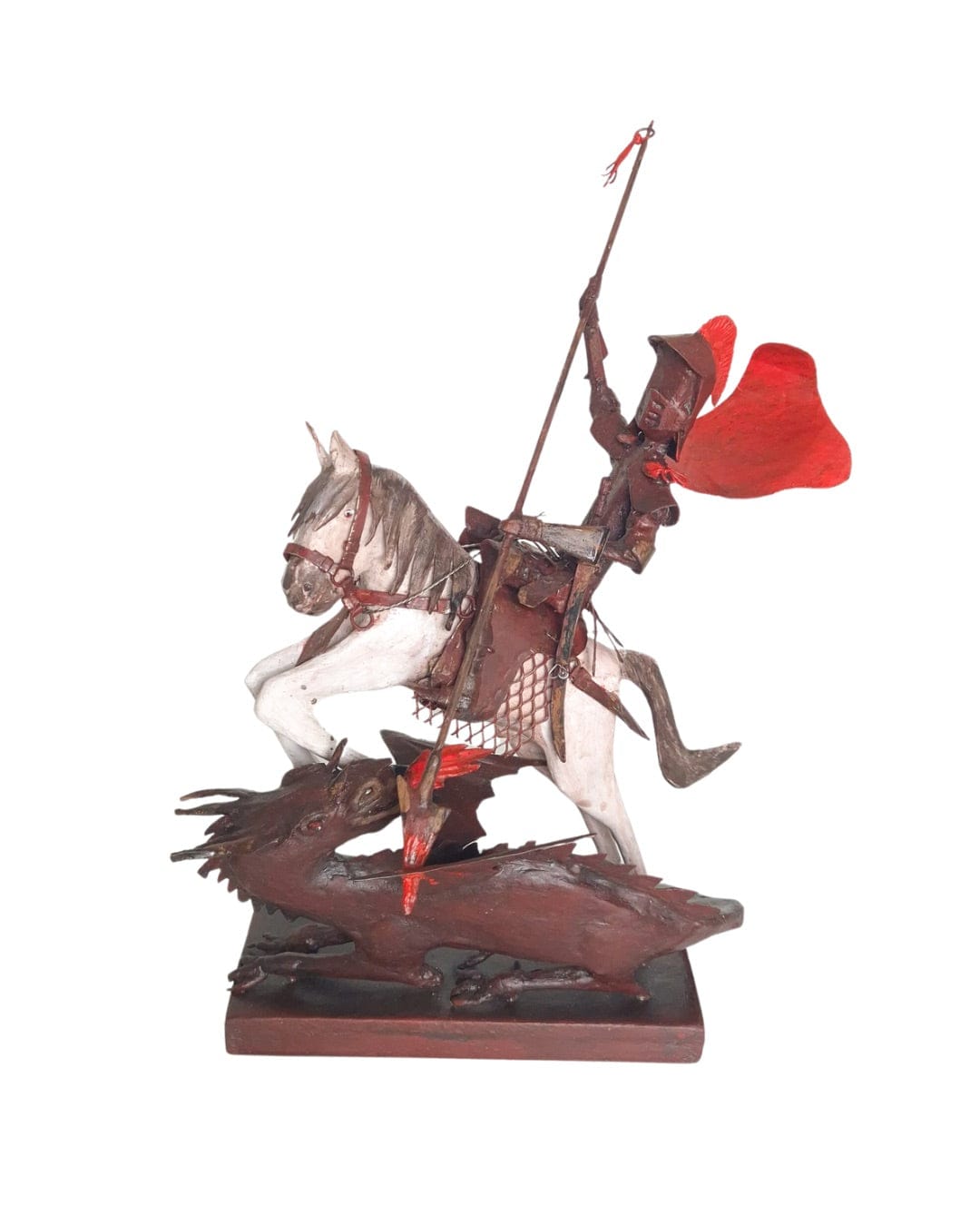 Escultura São Jorge em Metal