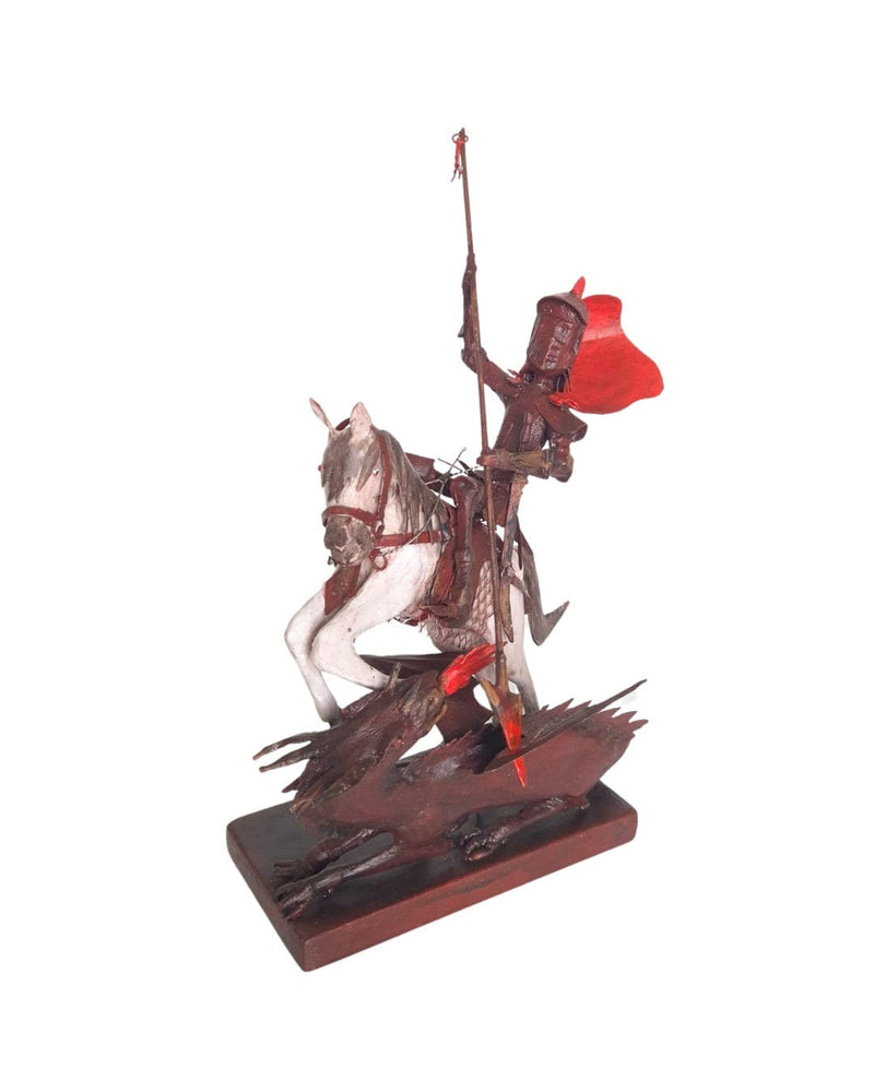 Escultura São Jorge em Metal