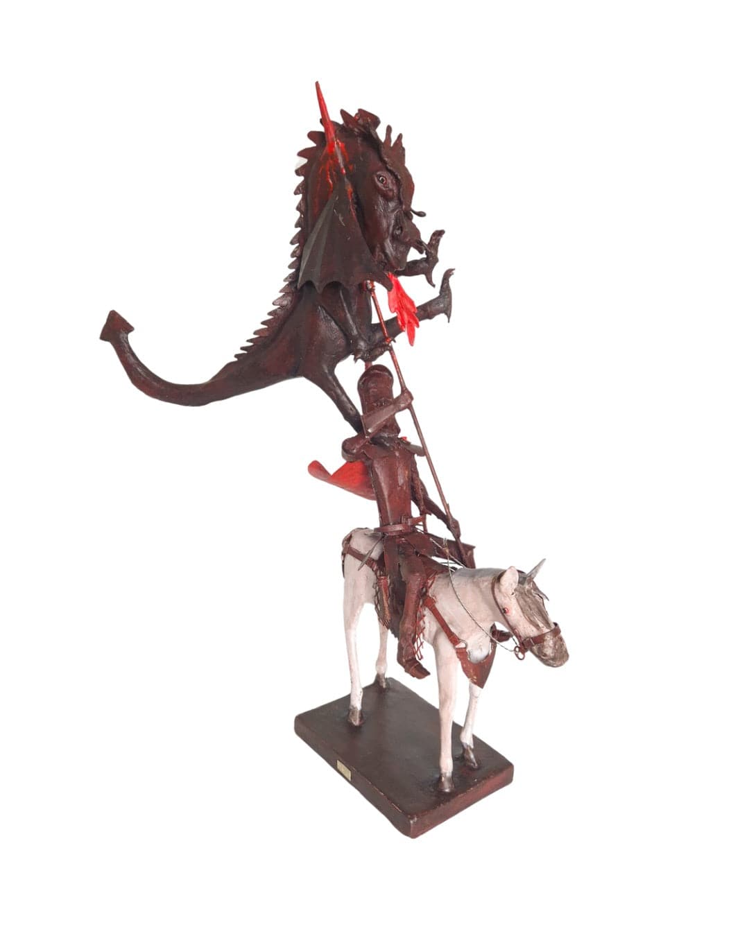 Escultura São Jorge em Metal
