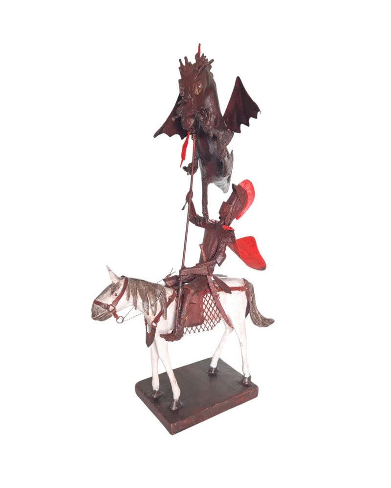 Escultura São Jorge em Metal