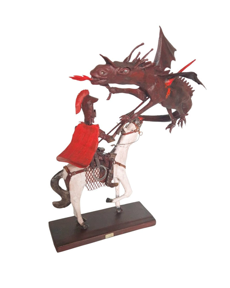 Escultura São Jorge em Metal