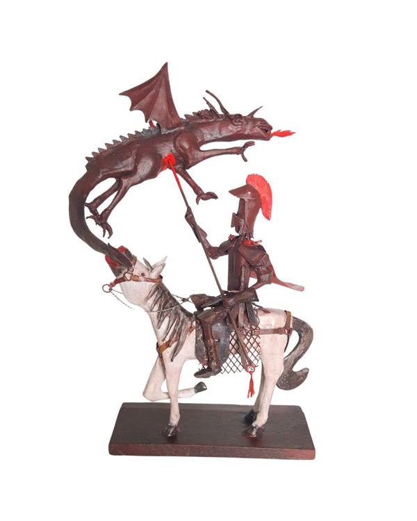 Escultura São Jorge em Metal