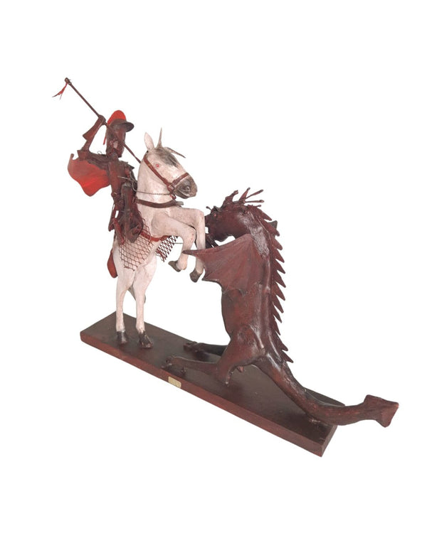 Escultura São Jorge em Metal