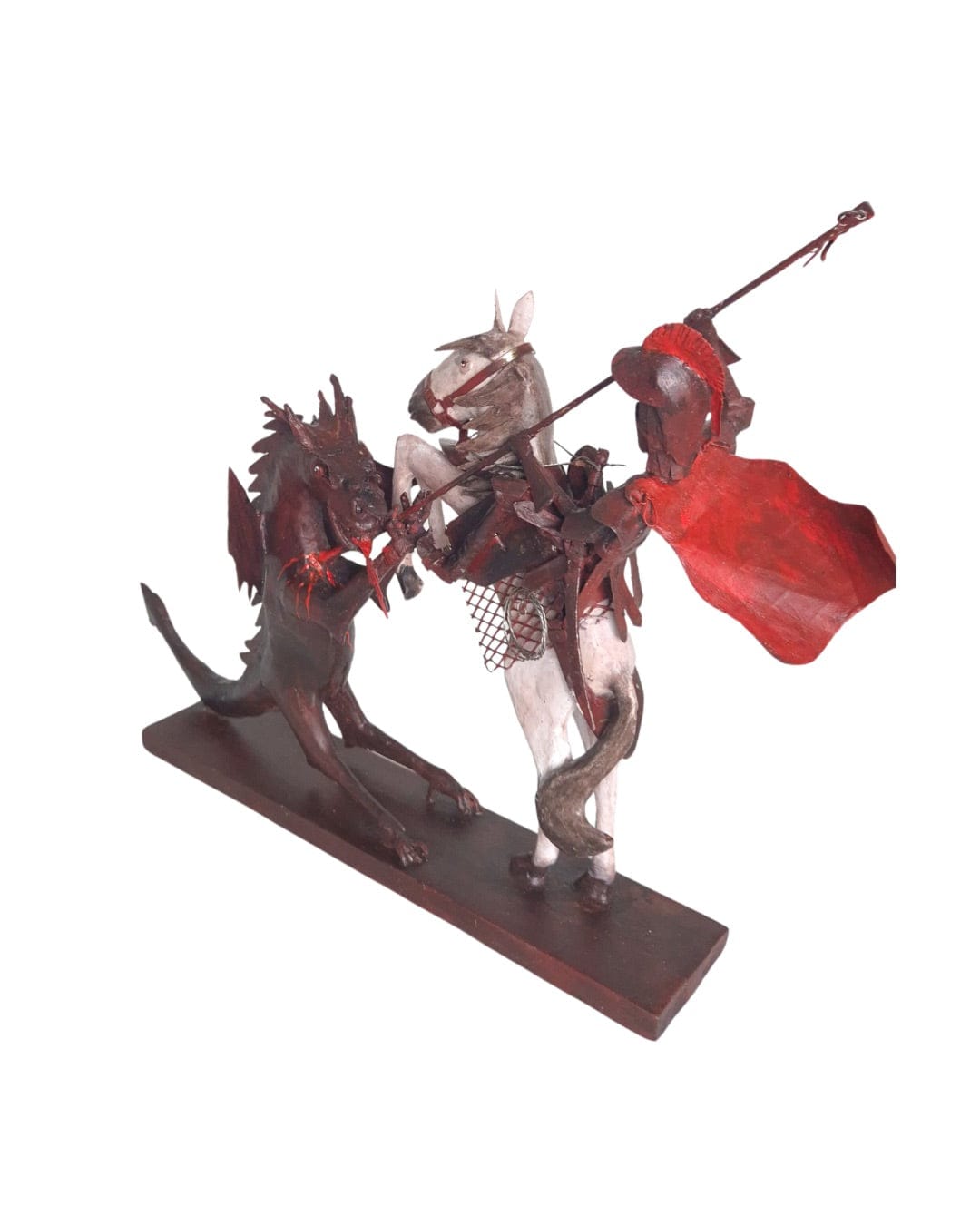 Escultura São Jorge em Metal