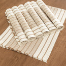 Jogo Americano com 7 Peças - Cru com Listras