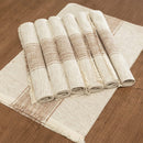 Jogo Americano com 7 Peças - Cru com Listras Finas