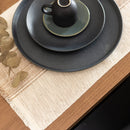 Jogo Americano com 7 Peças - Cru com Listras Finas