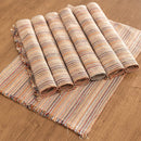 Jogo Americano com 7 Peças - Listras Coloridas