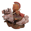 Escultura São Jorge no Cavalo em Barro