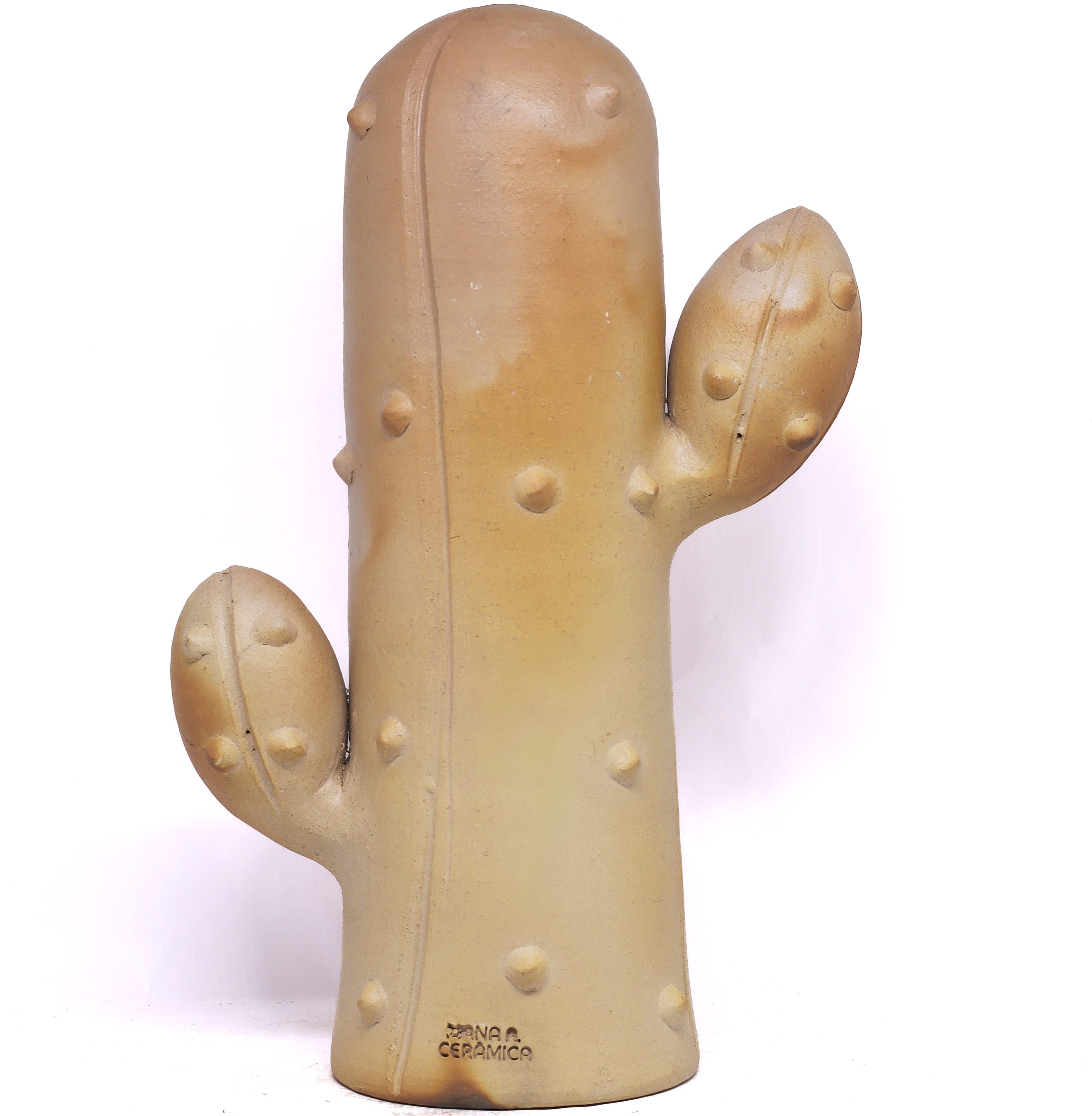 Escultura Cacto em Cerâmica 40 cm