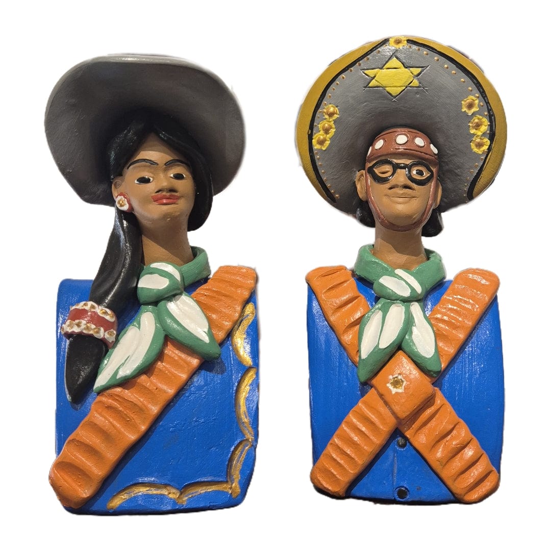 Casal lampião e maria bonita em cerâmica arco 01