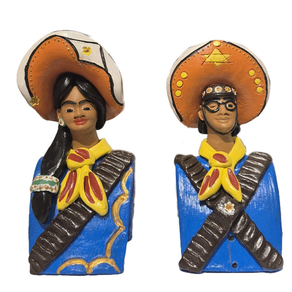 Casal lampião e maria bonita em cerâmica arco 03