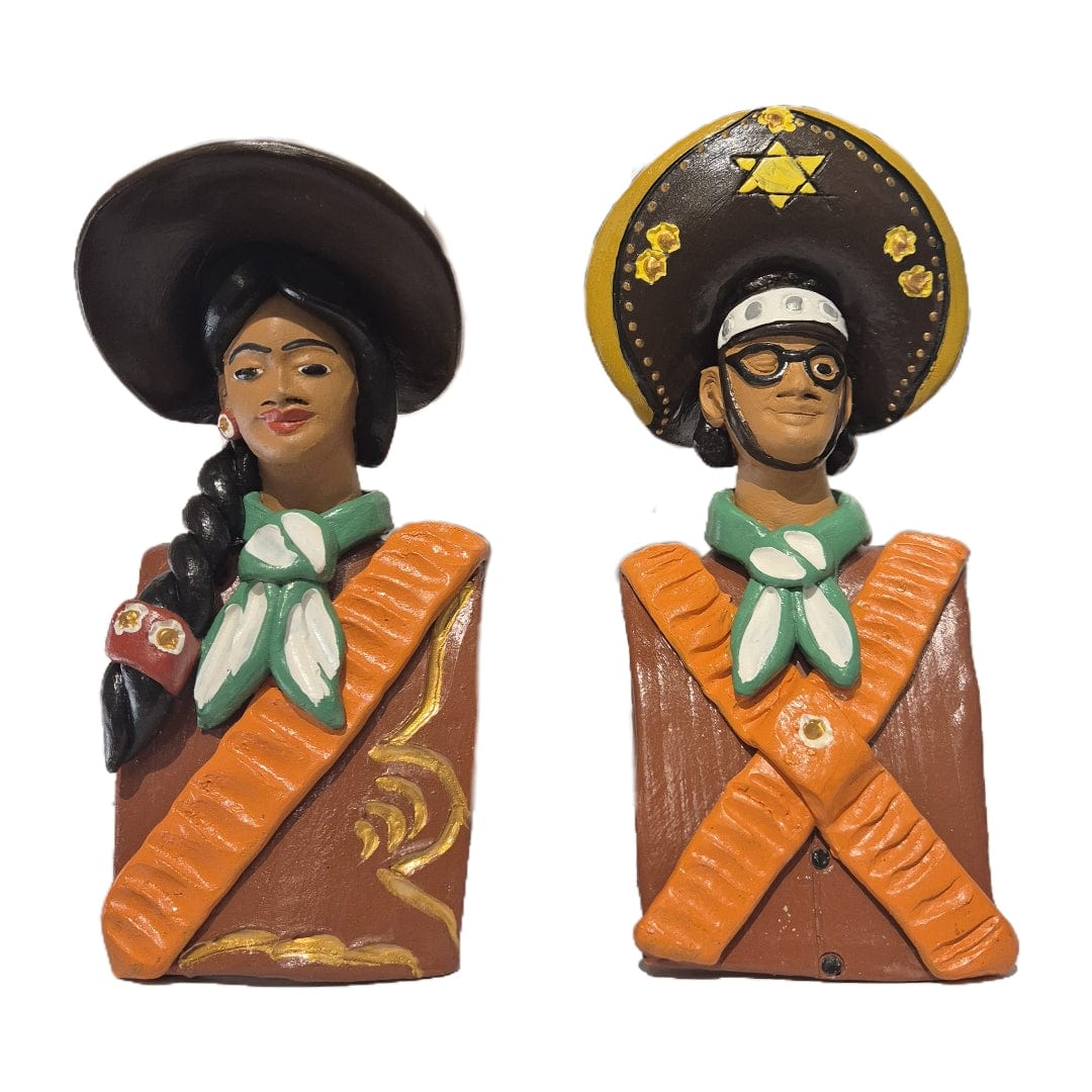 Casal lampião e maria bonita em cerâmica arco 04