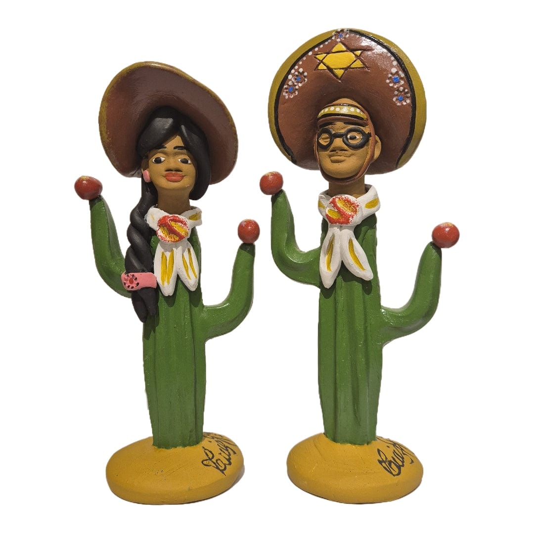 Casal lampião e maria bonita em cerâmica mandacaru 01