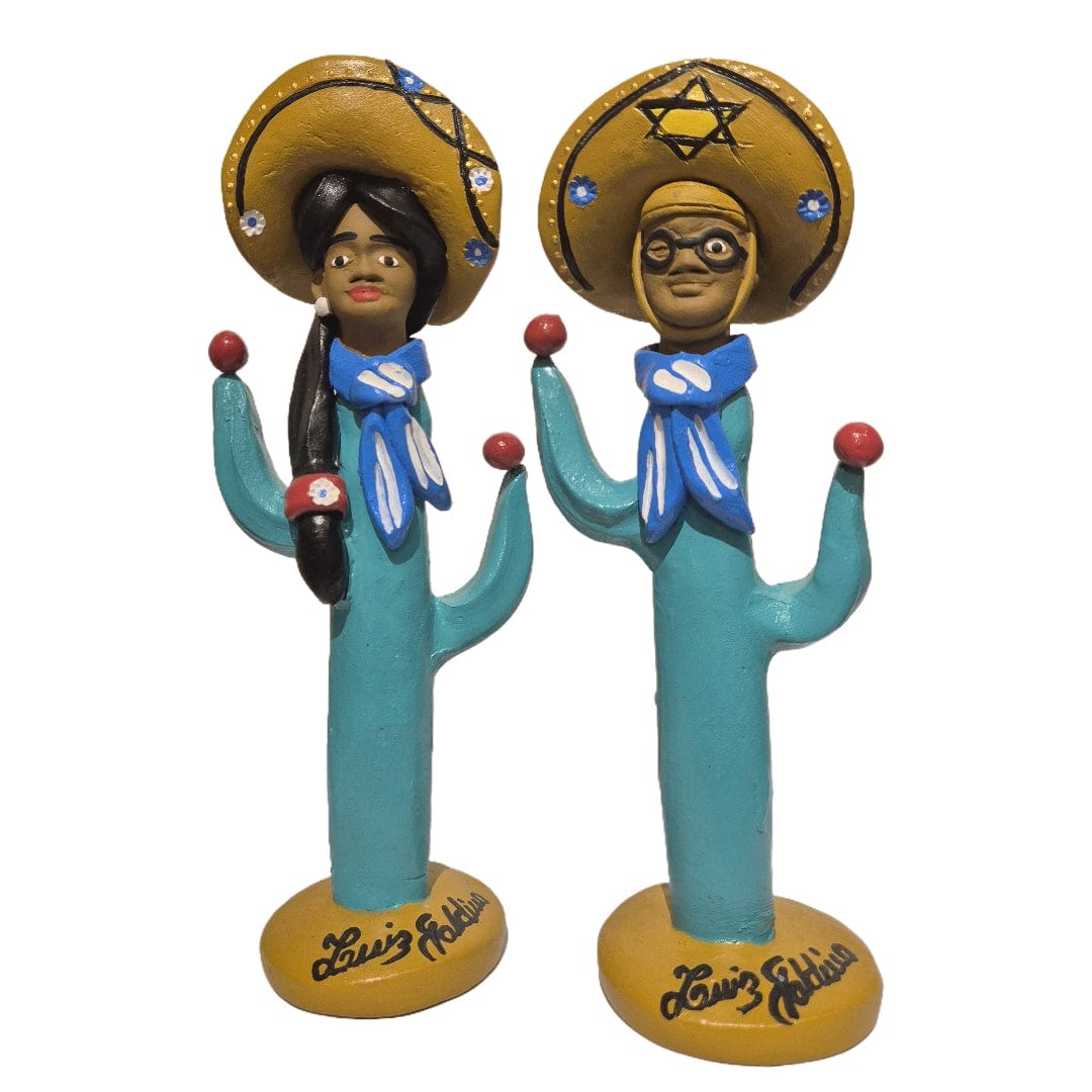 Casal lampião e maria bonita em cerâmica mandacaru 02