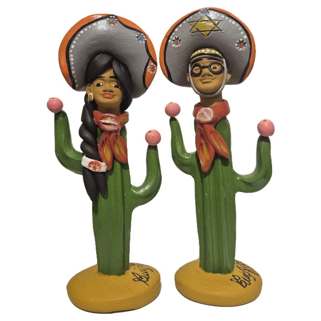 Casal lampião e maria bonita em cerâmica mandacaru 03
