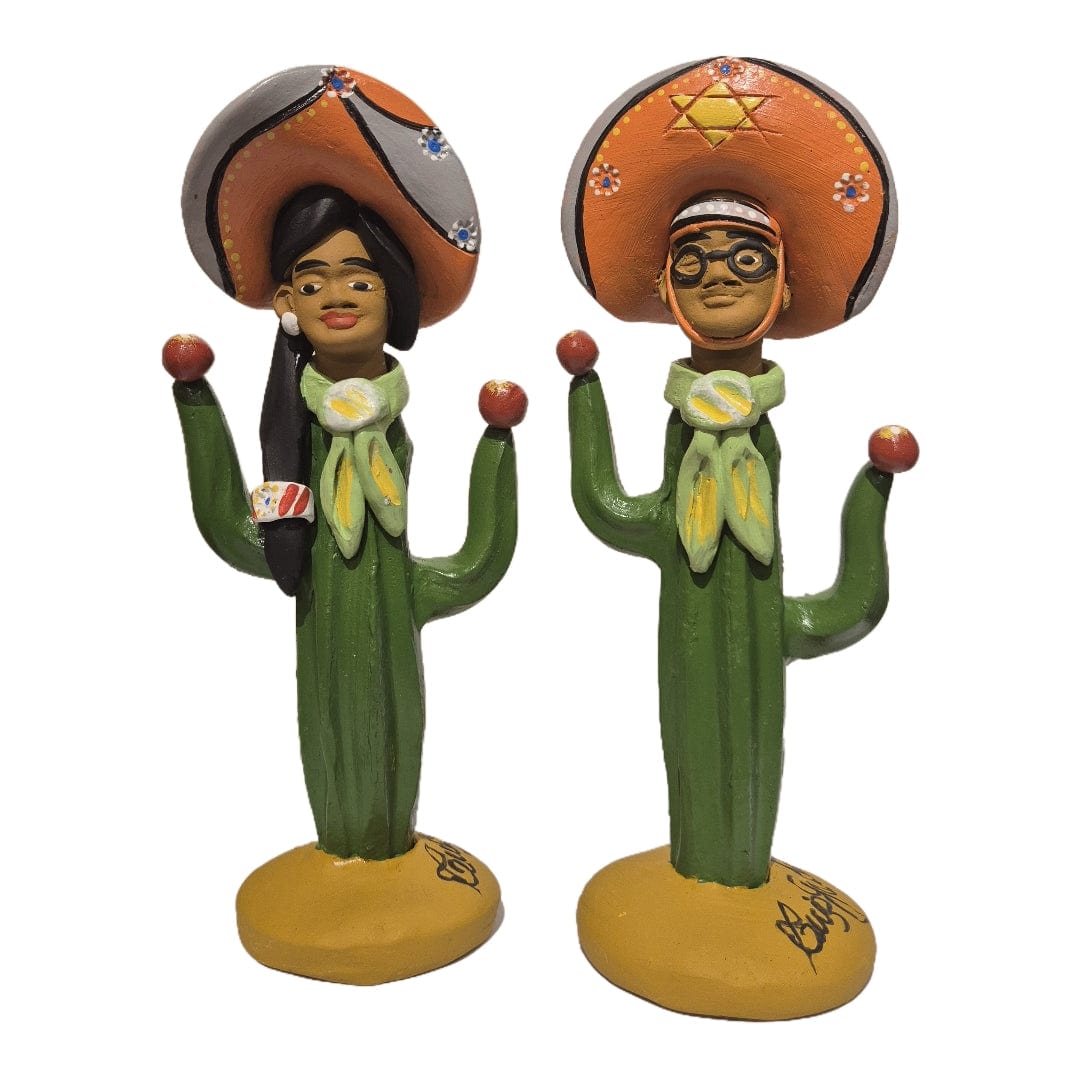 Casal lampião e maria bonita em cerâmica mandacaru 06