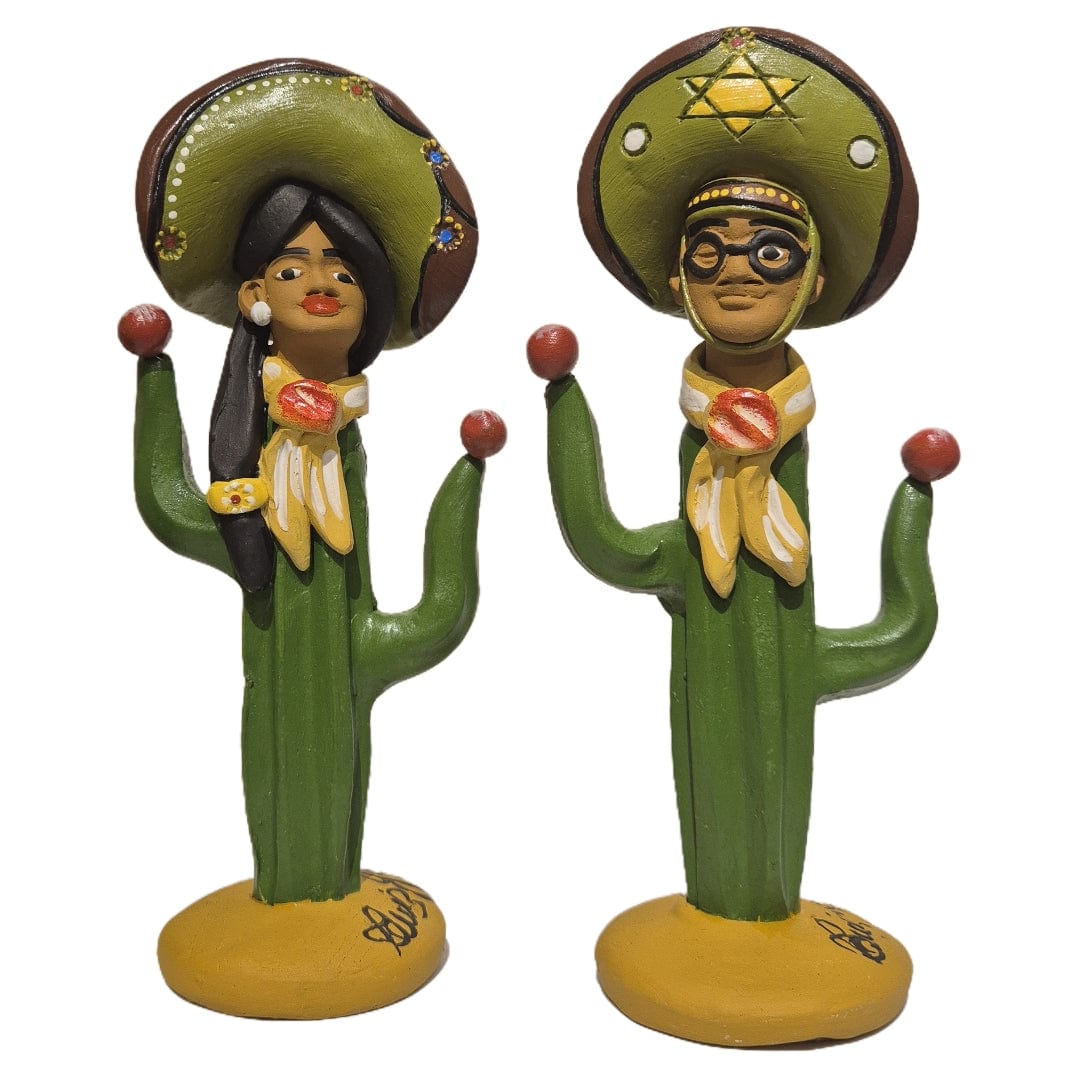 Casal lampião e maria bonita em cerâmica mandacaru 07
