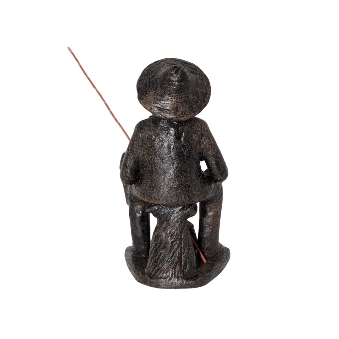 Escultura Pescador em Barro