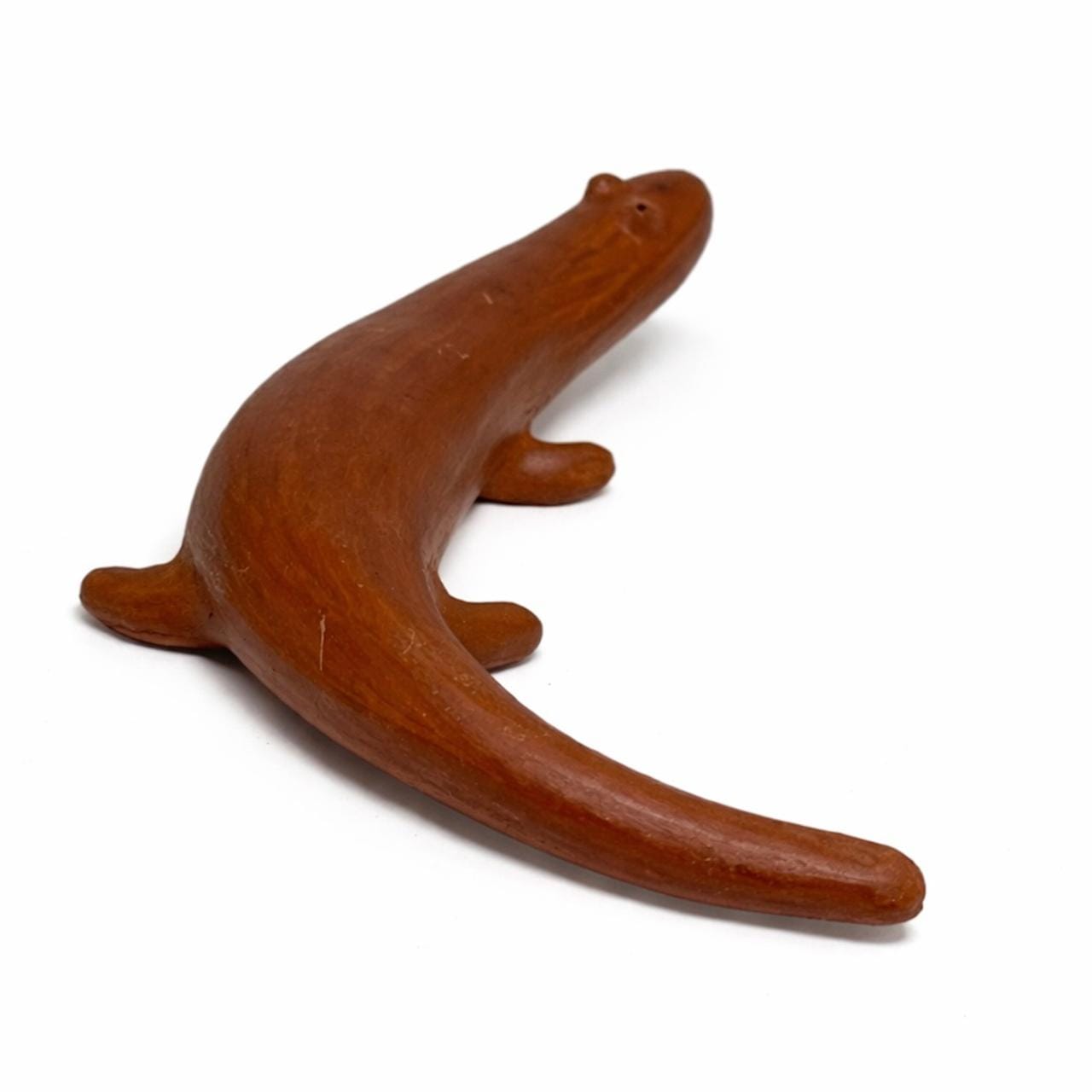 Escultura Lagartixa em Barro