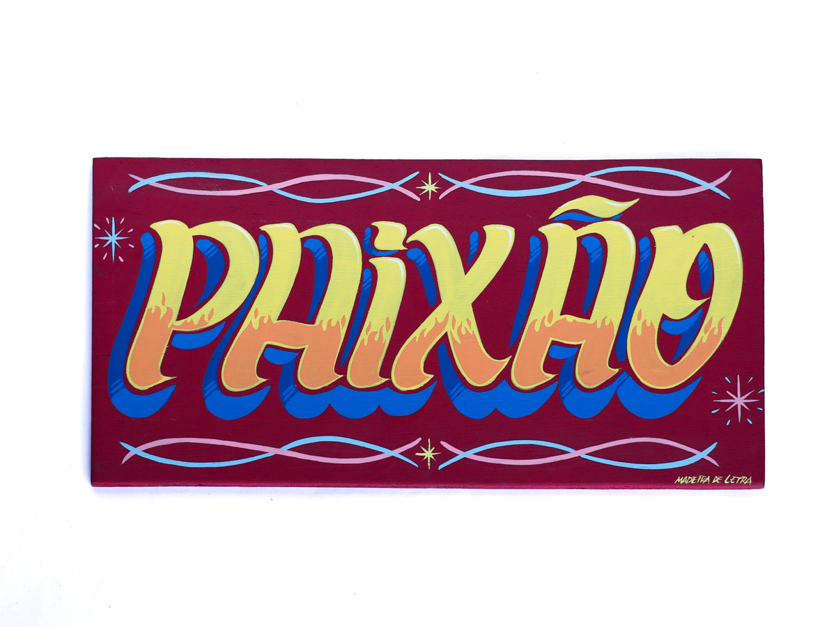 Placa Paixão 20 X 40