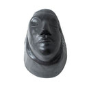 Escultura Cabeça de Damião em Cerâmica Preta