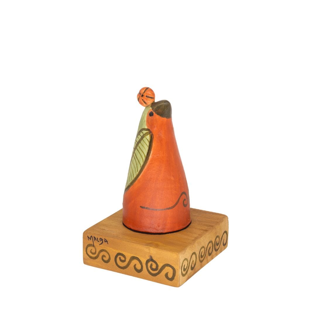 Escultura Pássaro em Cerâmica P