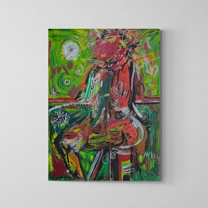 Pintura em Canvas Tec. Mista HC 70X50cm