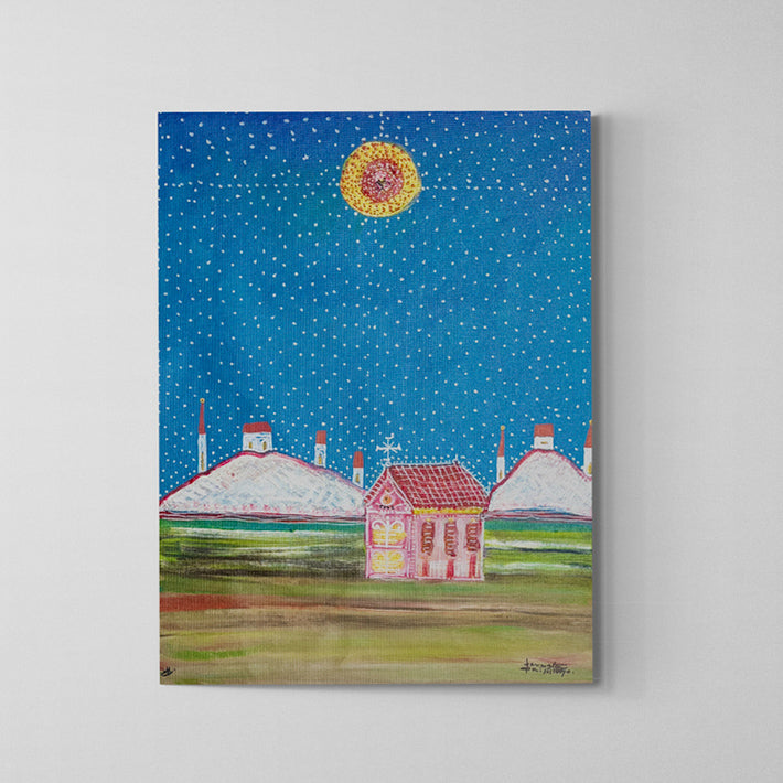 Pintura em Canvas Tec. Mista HC 70X50cm