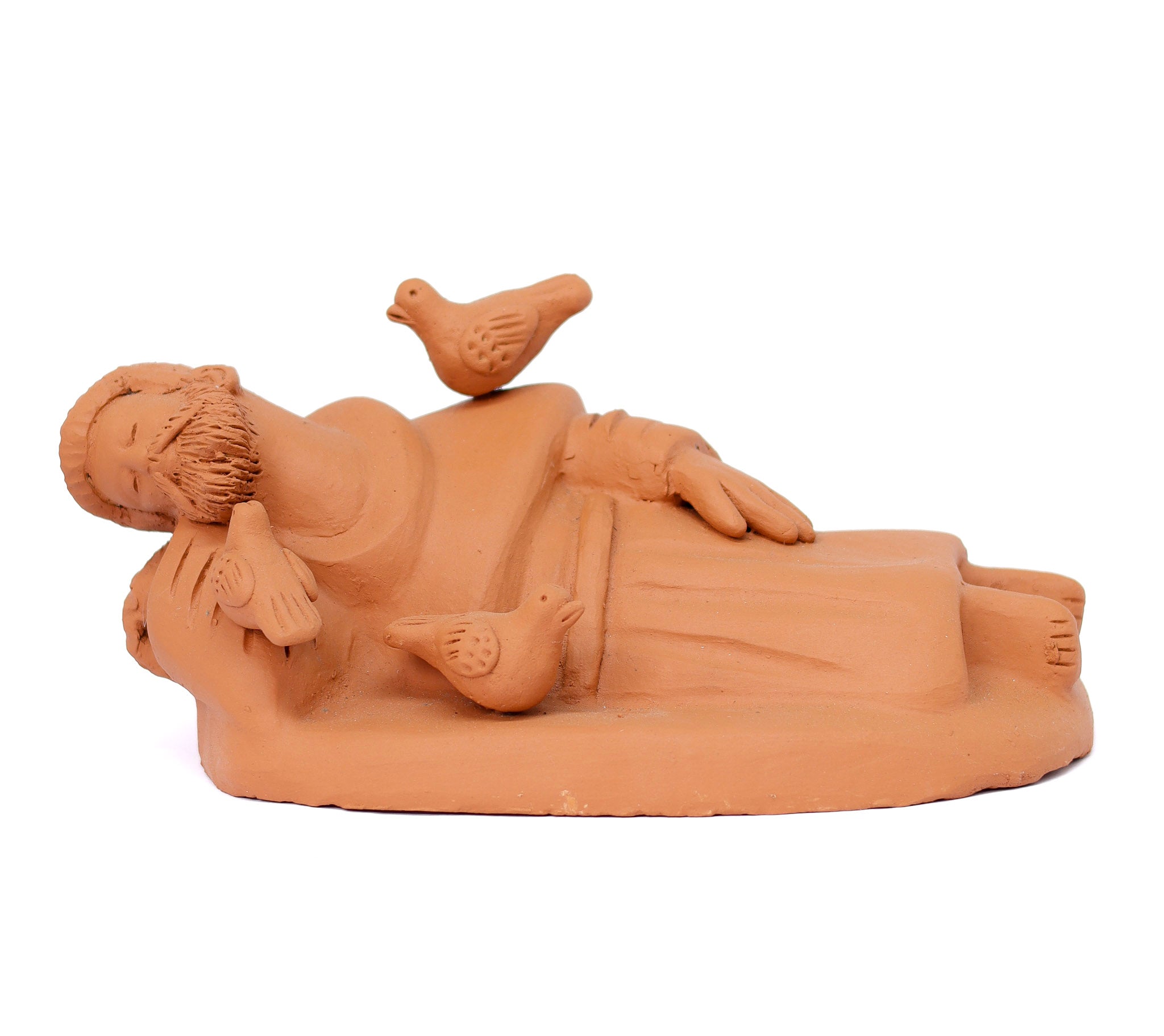 Escultura São Francisco Deitado em Barro