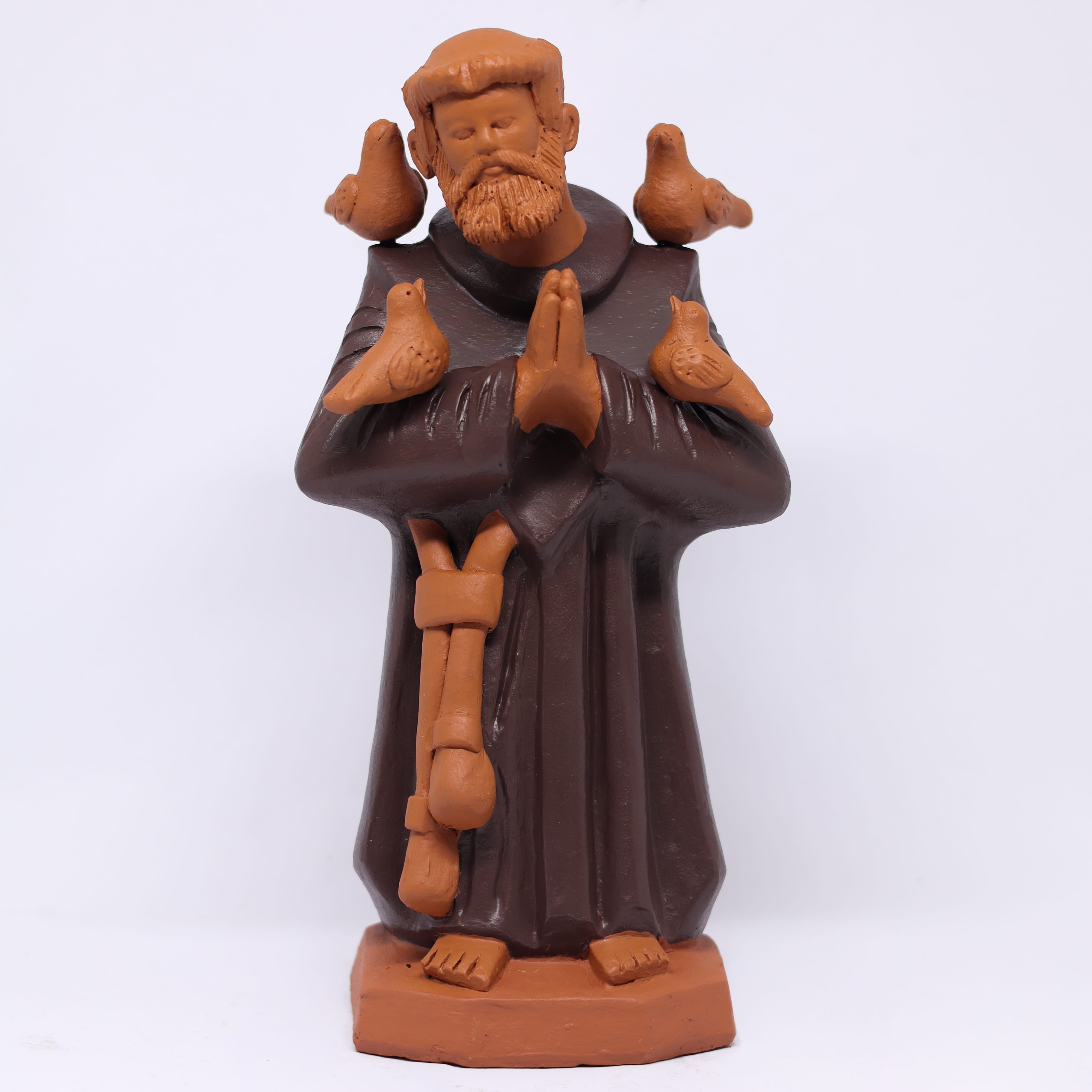 Escultura São Francisco em Barro