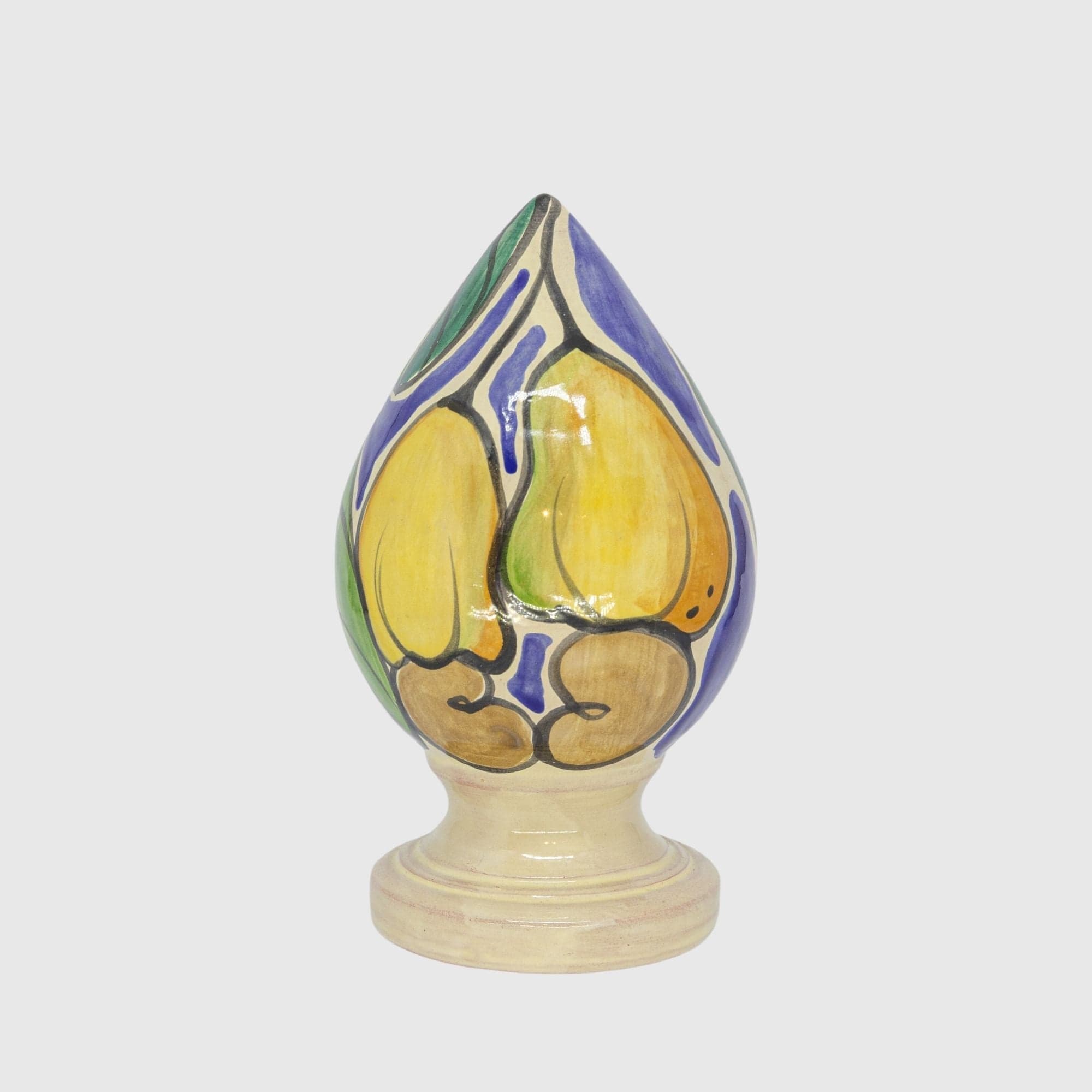 Escultura Pinha em Cerâmica 22 cm