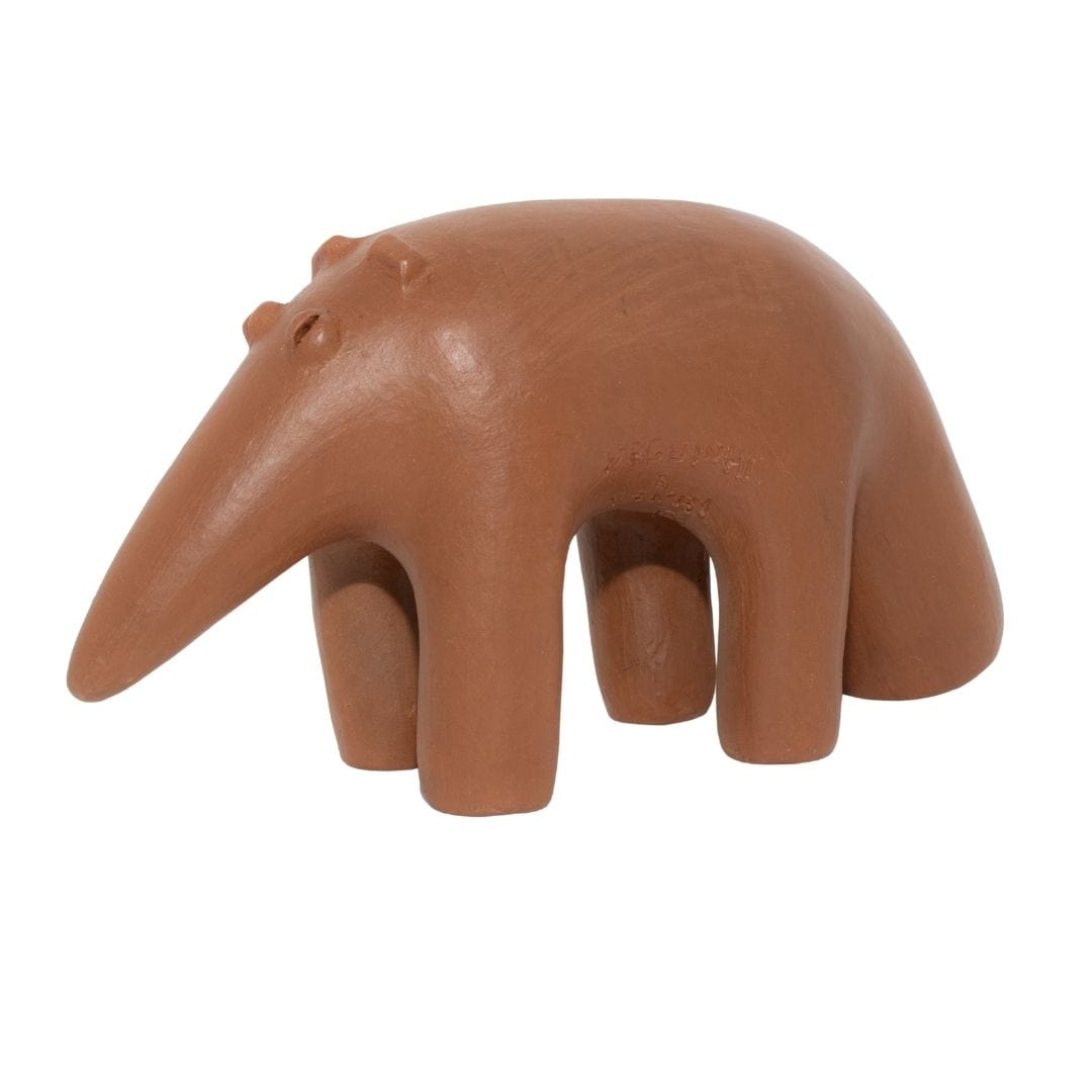 Escultura Tamanduá Neguinha e Nanai Mini